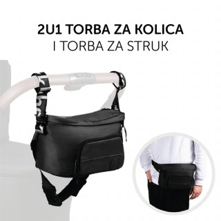 Hauck torba za kolica 2u1, Black