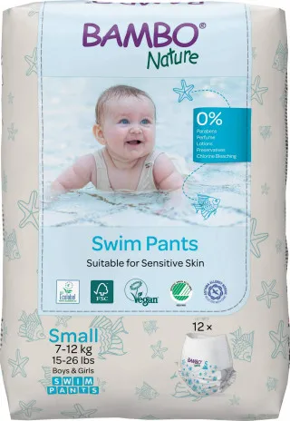 Bambo Nature gacice za kupanje S, 7-12 kg, 12kom 