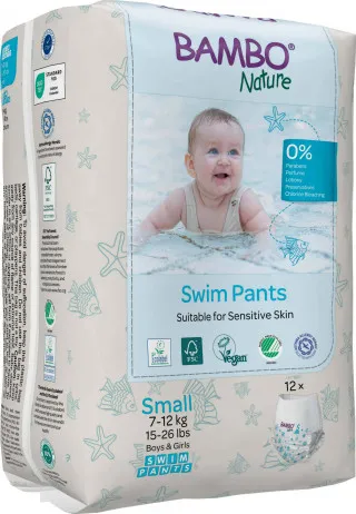 Bambo Nature gacice za kupanje S, 7-12 kg, 12kom 