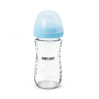 Baby Chef flašica staklena 240ml, plava