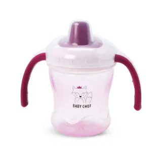 Baby Chef no-spill flašica 210ml, 6m+, roze 
