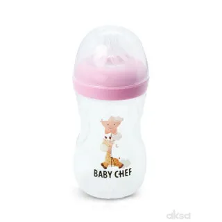 Baby Chef flašica plastična 240ml, roze 