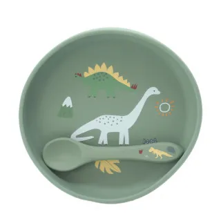 Baby Chef silikonski set za hranjenje, dinosaurus 