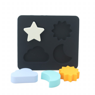 Baby Chef silikonske puzzle nebo, crna