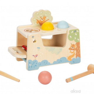 Cute&Cool drvena igračka muzička klupa sa čekićem
