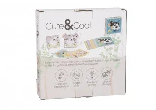 Cute&Cool drvena igračka slagalica blokovi 