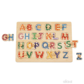 Cute&Cool drvena igračka umetaljka alfabet 