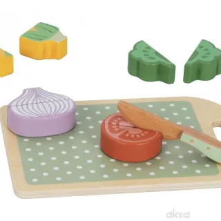 Cute&Cool drvena igračka set za seckanje povrća 