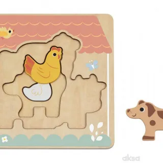 Cute&Cool drvena igračka višesl. umetaljka farma 