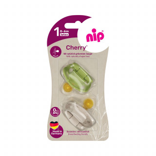 Nip laža višnjica, kaučuk, 0-6m, 2 kom, mix
