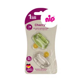 Nip laža višnjica, kaučuk, 0-6m, 2 kom, mix 