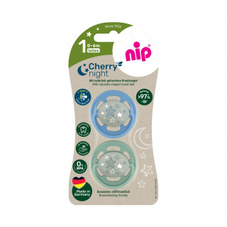 Nip laža Green višnjica noćna,kaučuk,0-6m,2kom,mix