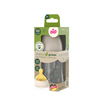 Nip Green PP flašica bež 240ml 0m+, M protok