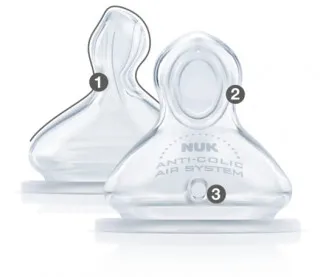 Nuk FC plus cucla silikon, srednji protok(M), 0-6m 