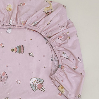 Lillo&Pippo čaršav lastiš Žirafe roze, 120x60