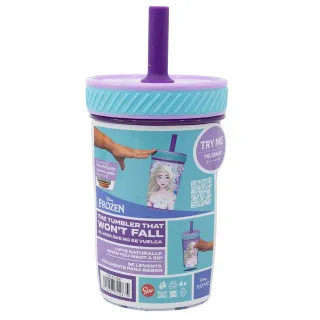 Stor čaša sa silikonskom slamčicom 370 ml Frozen 