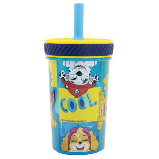 Stor čaša sa silikonskom slamčicom 370ml PawPatrol