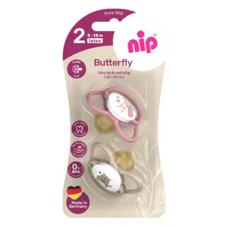 Nip Butterfly laža, kaučuk, mix boja, 5-18m 