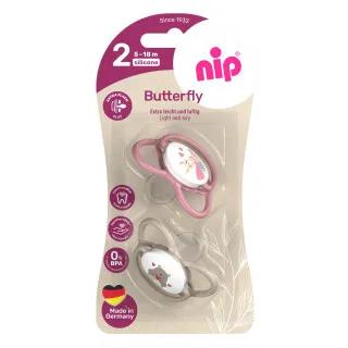 Nip Butterfly laža, silikon, mix boja, 5-18m 