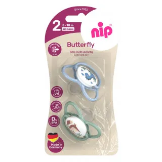 Nip Butterfly laža, silikon, mix boja, 5-18m 