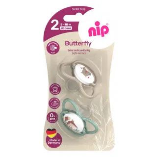 Nip Butterfly laža, silikon, mix boja, 5-18m 