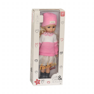Cute&Cool lutka devojčica Blondy roze duks, 30cm