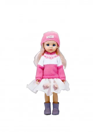 Cute&Cool lutka devojčica Blondy roze duks, 30cm 