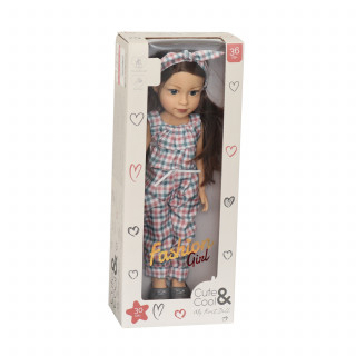 Cute&Cool lutka Brunette karirano odelo, 30cm