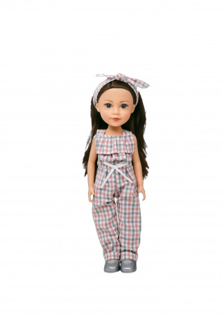 Cute&Cool lutka Brunette karirano odelo, 30cm
