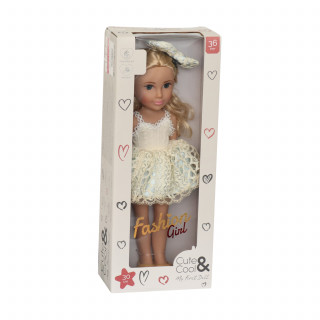 Cute&Cool lutka Blondy bela haljina, 30cm 