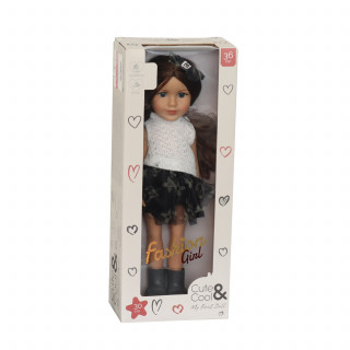 Cute&Cool lutka Brunette crna suknjica, 30cm