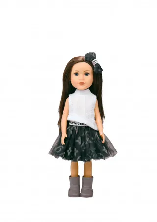 Cute&Cool lutka Brunette crna suknjica, 30cm 
