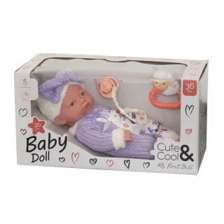 Cute&Cool lutka beba u lila odelcetu, 30cm 