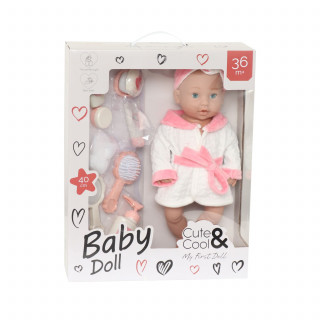 Cute&Cool lutka beba sa priborom za kupanje, 40cm