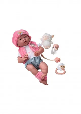 Cute&Cool lutka beba sa igračkicama roze, 40cm 