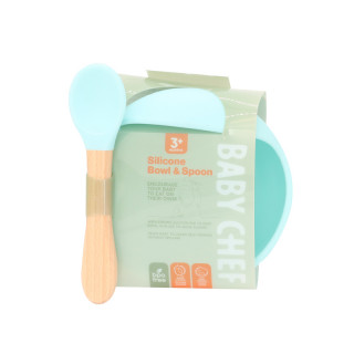 Baby Chef set činija sa kašikom, plavi