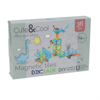 Cute&Cool magnetne pločice dino svet, 74 kom 