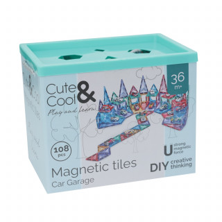 Cute&Cool magnetne pločice garaža, 108 kom 