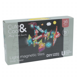 Cute&Cool magnetne pločice svetleća staza,65 kom 