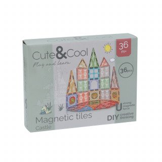 Cute&Cool magnetne pločice dvorac, 36 kom 
