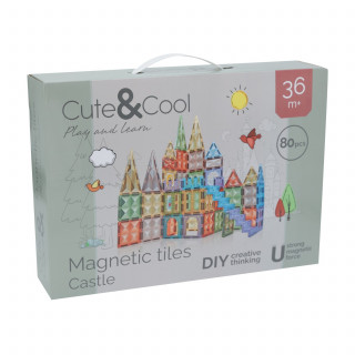 Cute&Cool magnetne pločice dvorac, 80 kom 