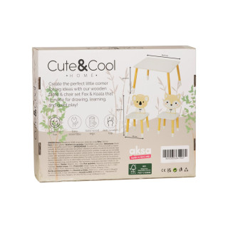 Cute&Cool HOME drveni sto i stolica lija i koala 