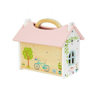 Cute&Cool drvena igračka nosiva kućica za lutke 