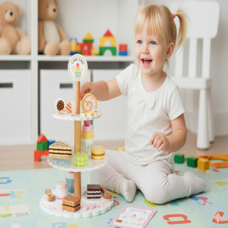 Cute&Cool drvena igračka stalak za kolače 