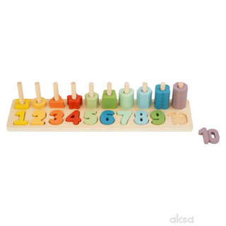 Cute&Cool drvena igračka oblici i brojevi slaganje 
