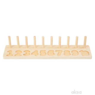 Cute&Cool drvena igračka oblici i brojevi slaganje 