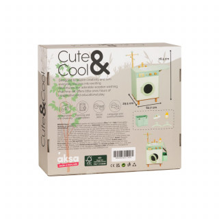 Cute&Cool drvena igračka veš mašina sa dodacima 