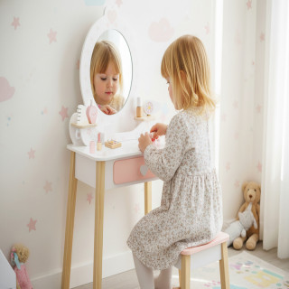 Cute&Cool drvena igračka make-up sto i stolica 