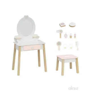 Cute&Cool drvena igračka make-up sto i stolica 