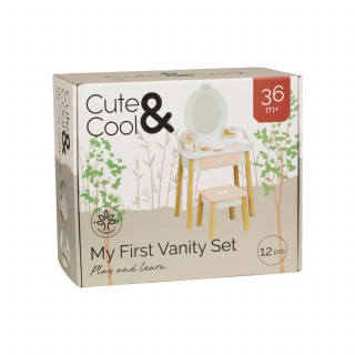Cute&Cool drvena igračka make-up sto i stolica 